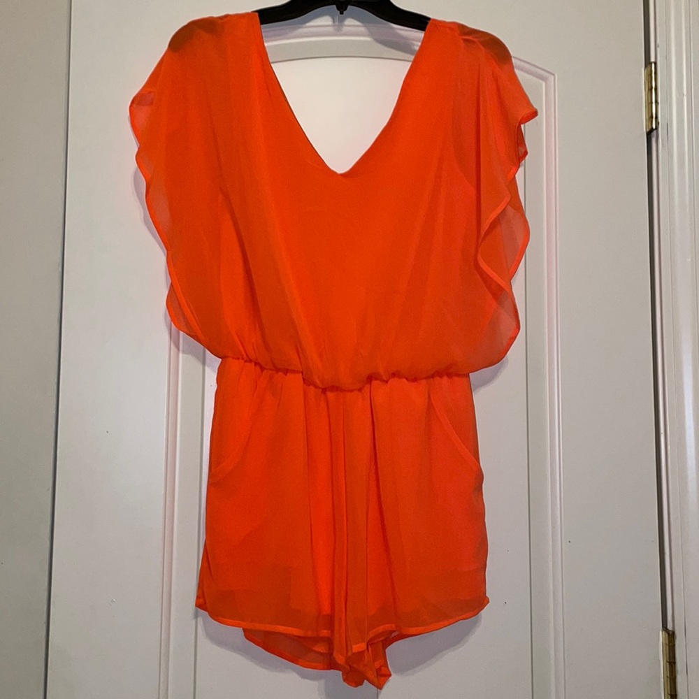 Bright orange Gianni Bini romper!